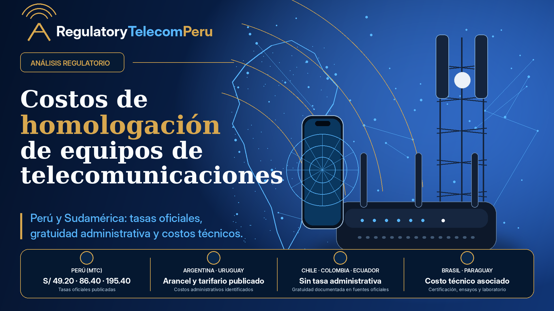 Costos de homologación de equipos de telecomunicaciones en Perú y Sudamérica